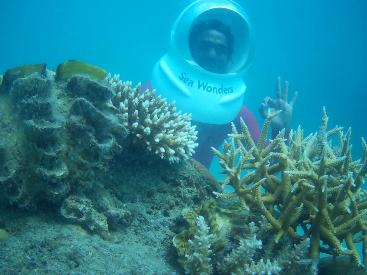 Sea Walk in North bay Sea walk in Elephanta beach